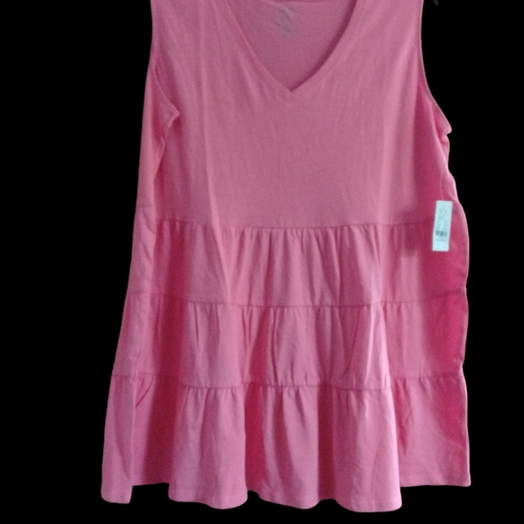 NY&C V-Neck Tiered Tee Sleeveless Tunic NWT Size XXL - Picture 2 of 5